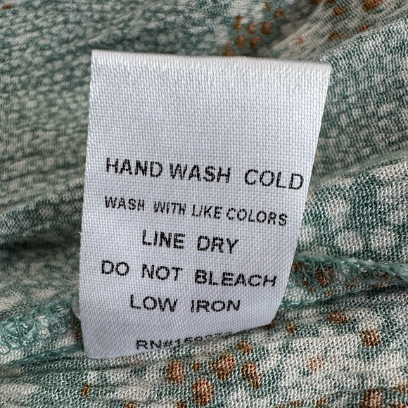 ๐๐๐๐๐ค Floral Green Cottagecore Blouse Size Small - Picture 13 of 13